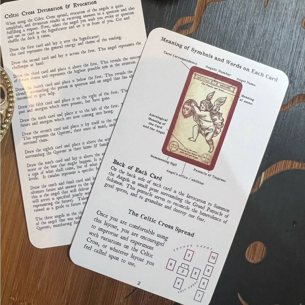 New! Celestial Tarot Deck Angel Summoning Archangels & Mystical 2 Guide Cards